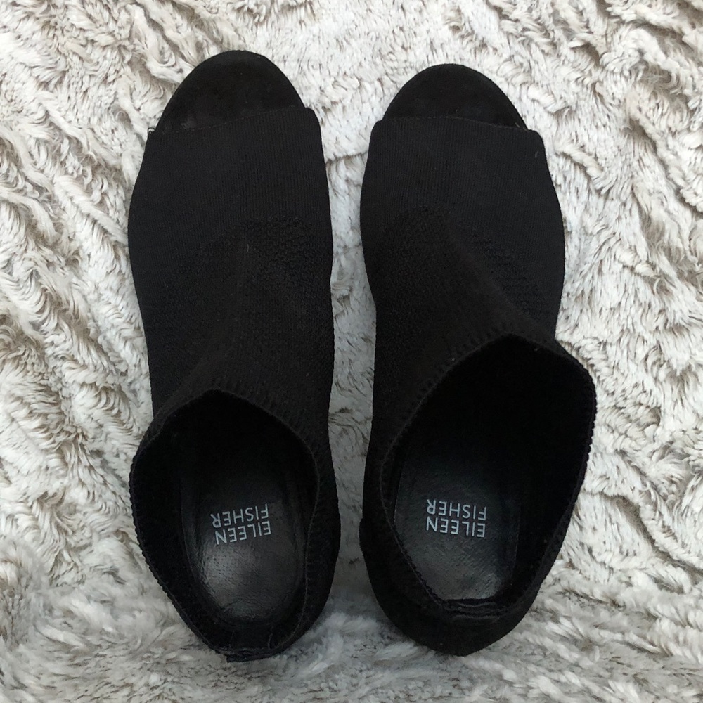 Eileen Fisher Croft Stretch Knit Open-Toe Bootie - Picture 5 of 7